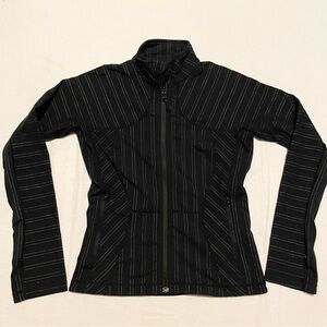 Lululemon Shape Up Jacket Women's Black Striped Size 6